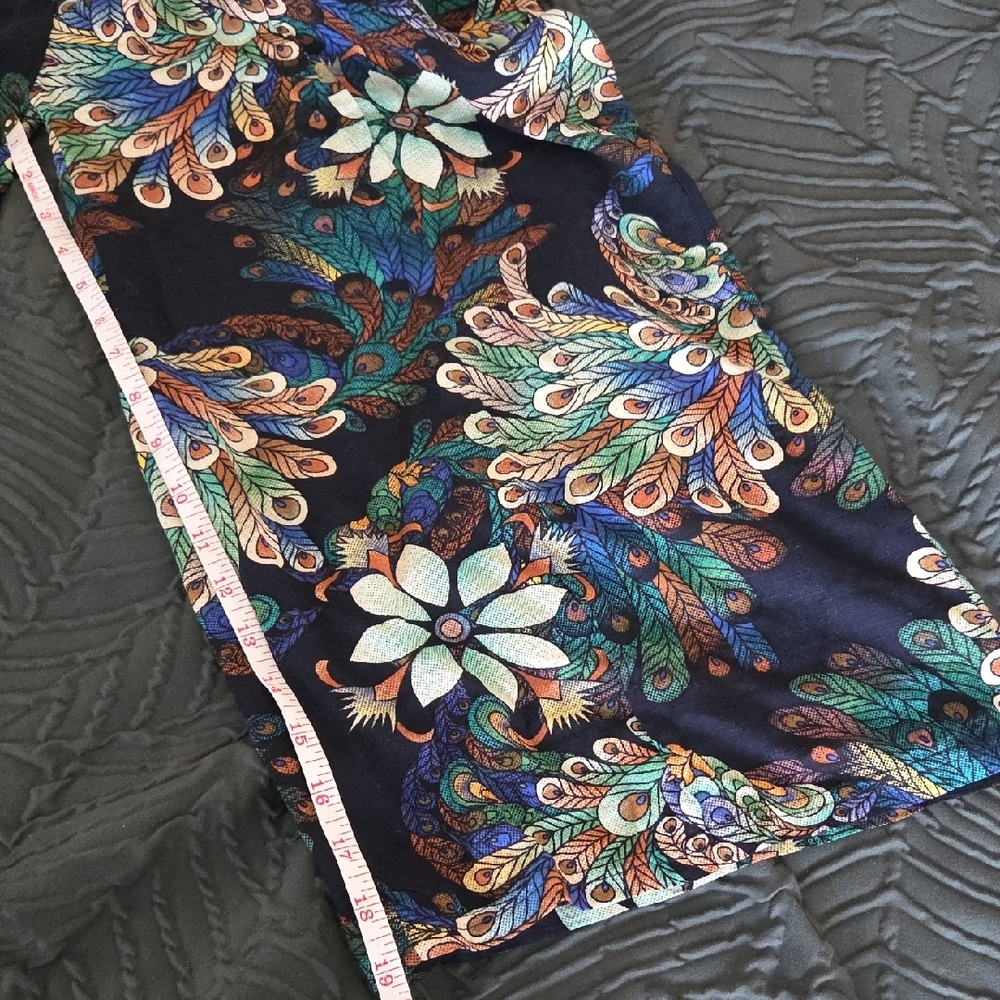 Source Unknown Multicolor Floral Cropped Pants - image 5